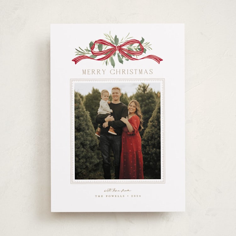 "Greenery Swag" - Holiday Cards in Santa by Everett Paper Goods - Front