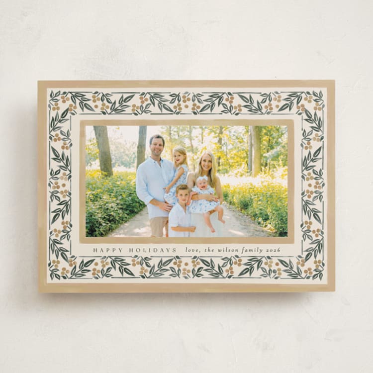 "Botanical Heirloom" - Holiday Cards in Ginger by Ana de Sousa - Front