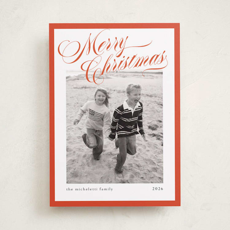 "Holiday Play" - Holiday Cards in Poppy by Chris Griffith - Front