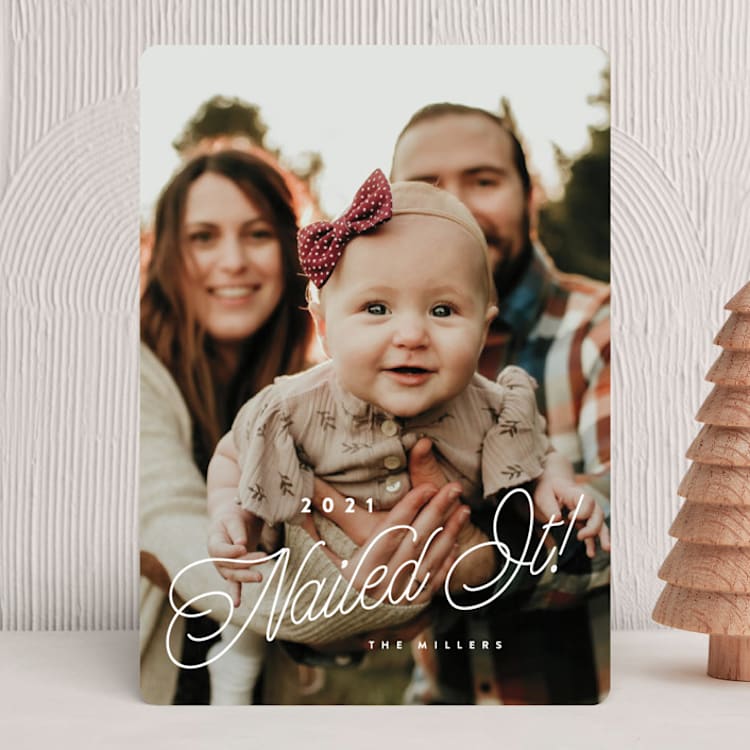"Nailed It" - Holiday Cards in Snow by Laura Hamm - Front