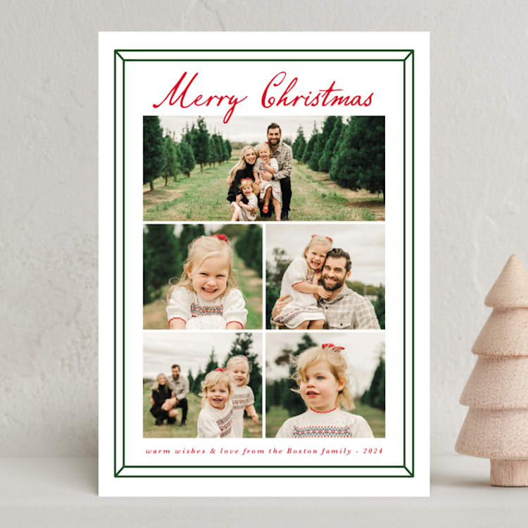 "classic multi frame" - Holiday Cards in Pine by Kanika Mathur - Front
