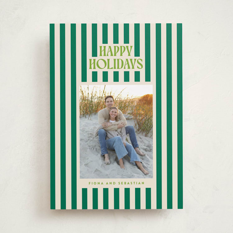 "Bold & Bright" - Holiday Cards in Balsam by Ekko Studio - Front