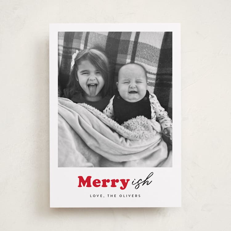 "Festive-ish" - Holiday Cards in Holly by Carrie ONeal - Front
