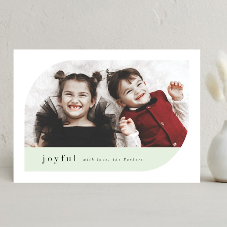 "The Curve" - Holiday Cards in Mint by AK Graphics - Front