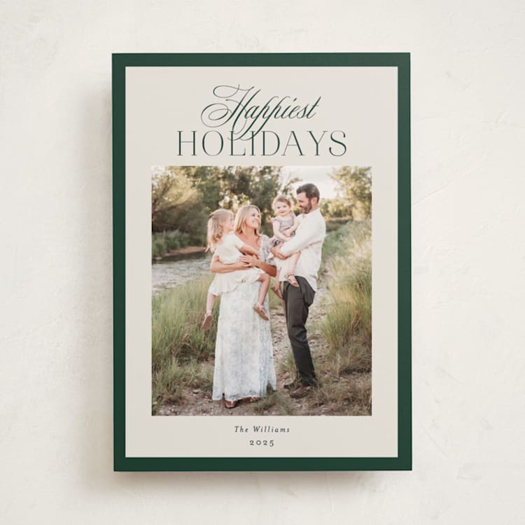 "refined bliss" - Holiday Cards in Evergreen by Carolyn Nicks - Front