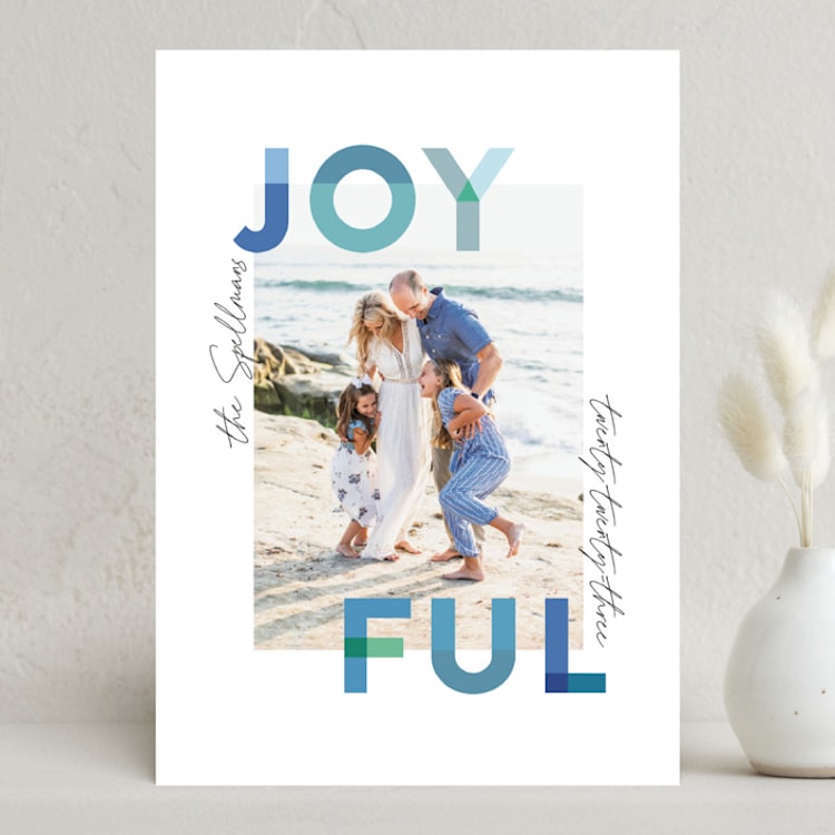 "Brightest Joy" - Holiday Cards in Oceana by Julie Murray - Front