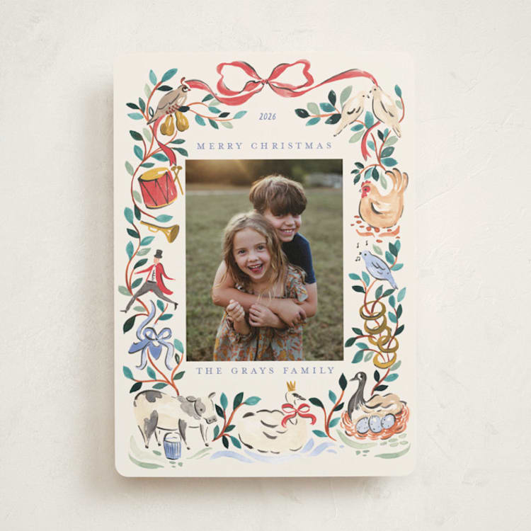 "12 days of christmas" - Holiday Cards in Holly Berry by Sarah Knight - Front