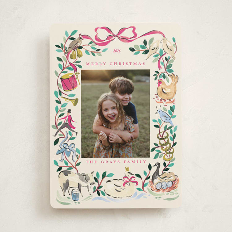 "12 days of christmas" - Holiday Cards in Jewel by Sarah Knight - Front