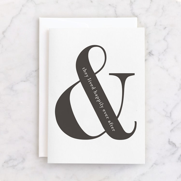 "Happily Ever After" - Single Greeting Cards in Ink by Kasia Labocki - Front