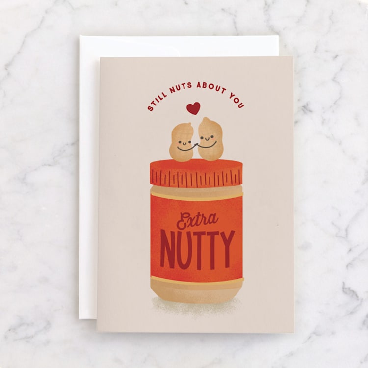 "Nuts About You" - Single Greeting Cards in Almond by Itsy Belle Studio - Front
