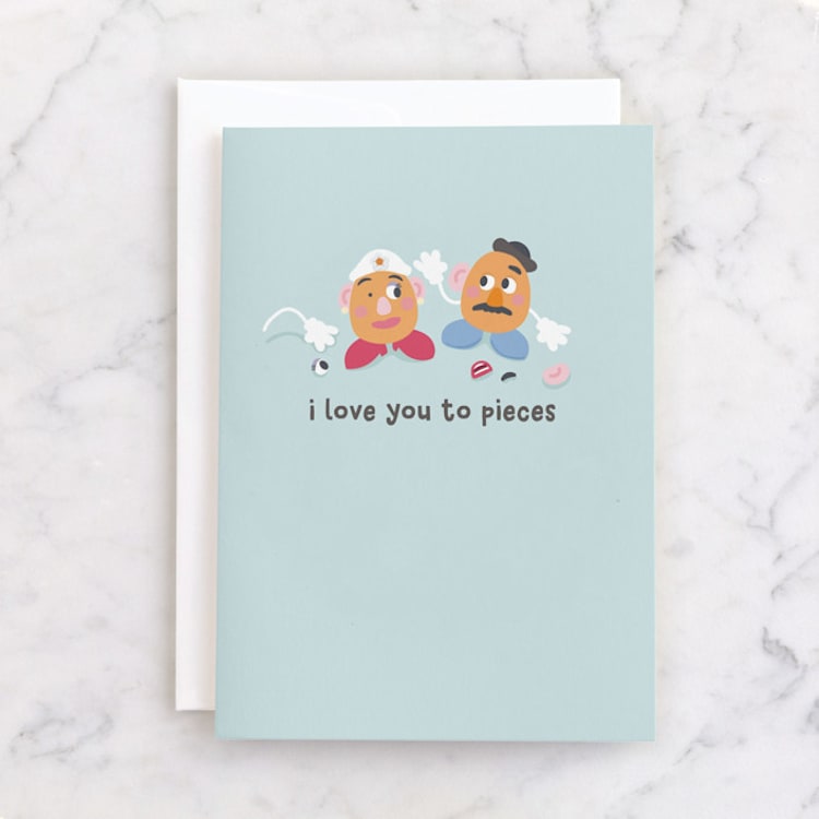 "sweet potato" - Single Greeting Cards in Ocean Mist by peetie design - Front