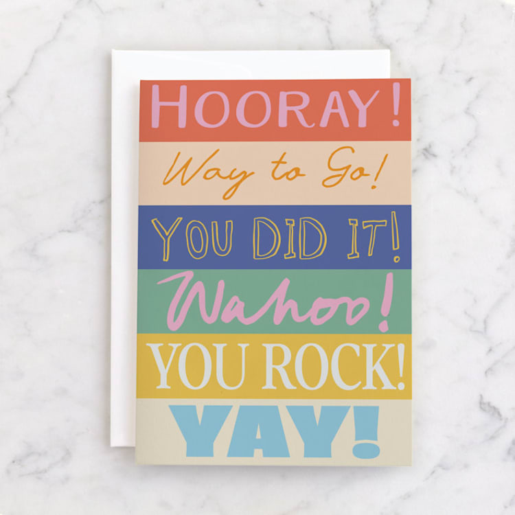 "Other Words" - Single Greeting Cards in Creamsicle by Jenna Holcomb - Front