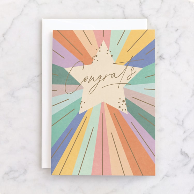 "You shine" - Single Greeting Cards in Star by Creo Study - Front