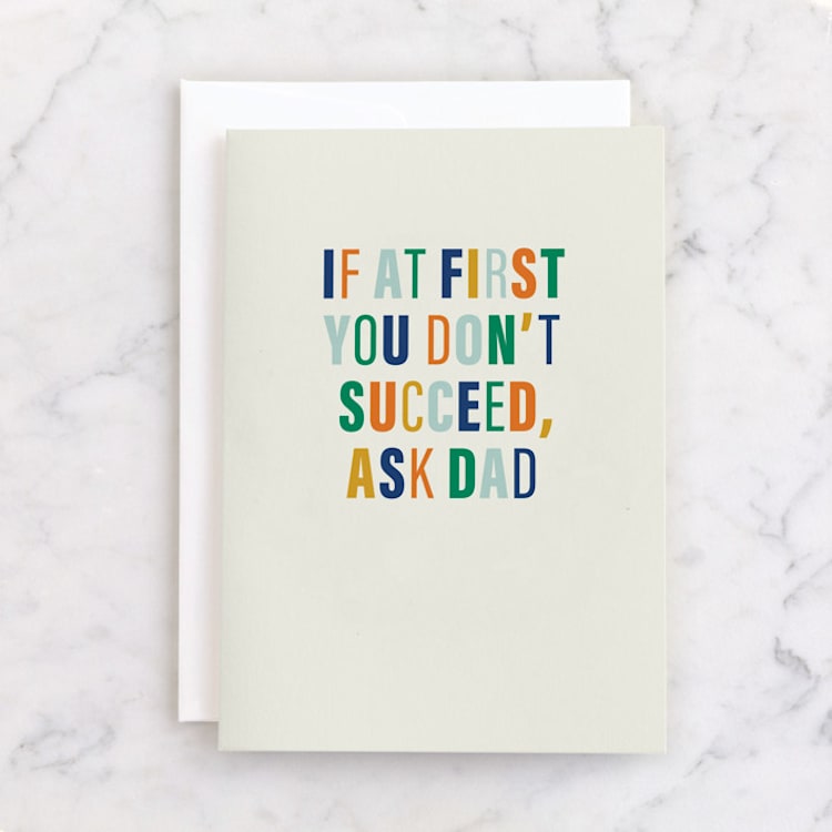 "ask dad" - Single Greeting Cards in Confetti by Ellen Schlegelmilch - Front