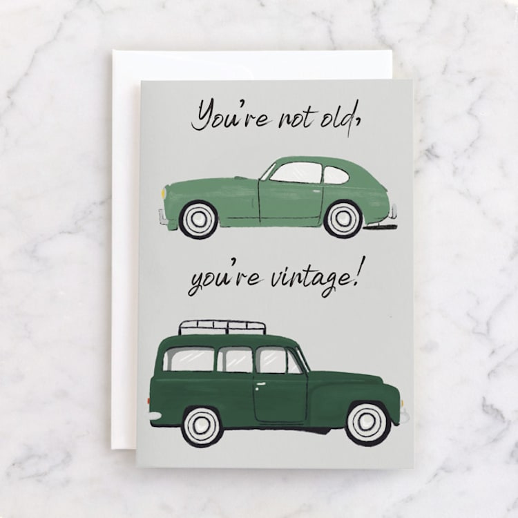 "Classy" - Single Greeting Cards in Evergreen by Juliana Zimmermann - Front