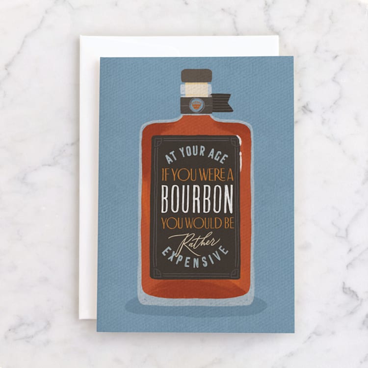 "Top Shelf" - Single Greeting Cards in Denim by Susan Zinader - Front