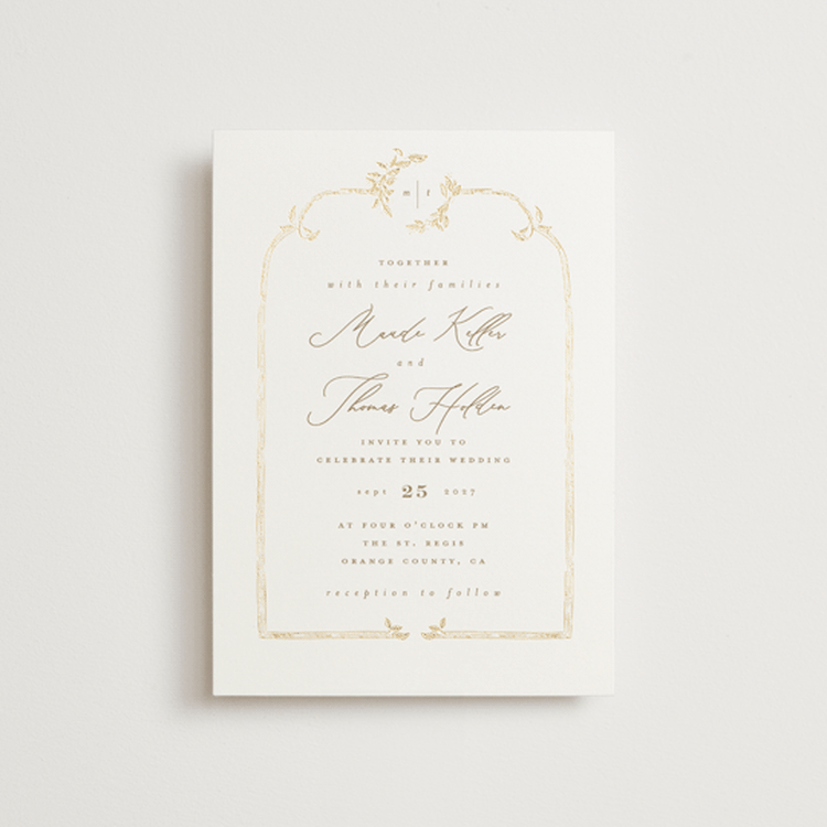 "Reflection" - Wedding Invitations in Porcelain by Leah Bisch - Front