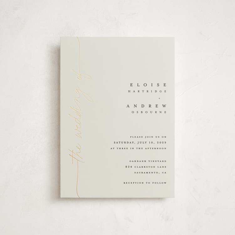"silk" - Wedding Invitations in Linen by Pippa Shaw - Front