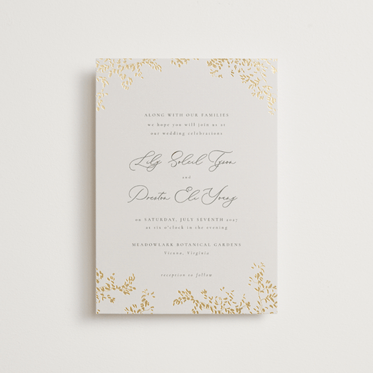 "forever and a day" - Wedding Invitations in Luxe Neutral by Design Lotus - Front