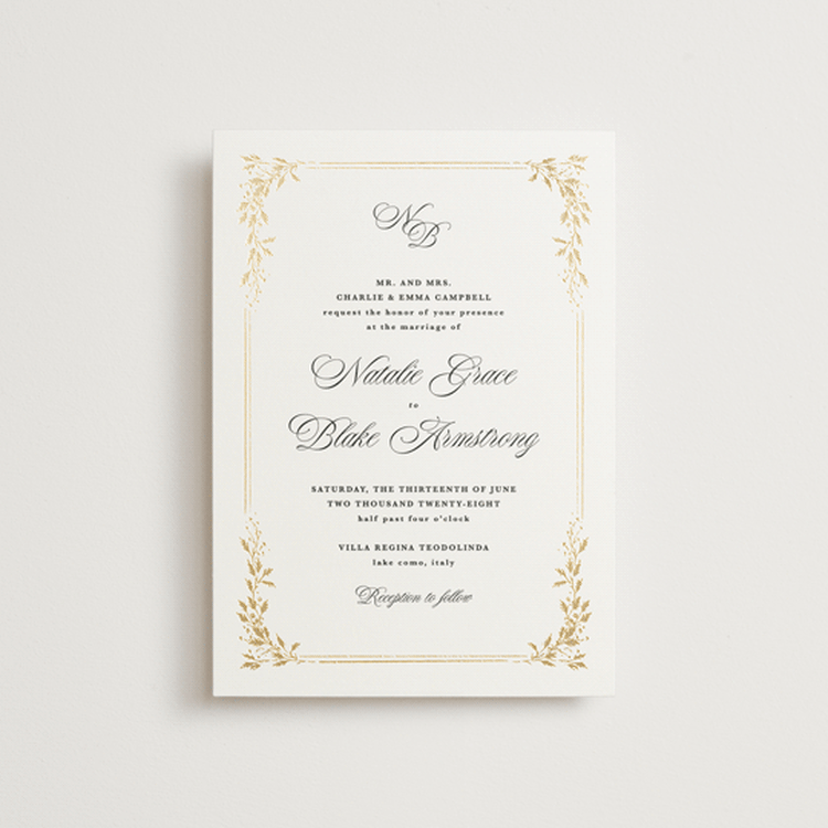 "Lake Como" - Wedding Invitations in Diamond by Kate Ahn - Front