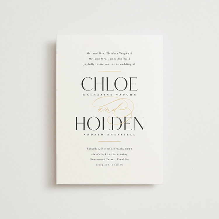 "Idyllic" - Wedding Invitations in Sugar by Jessica Williams - Front