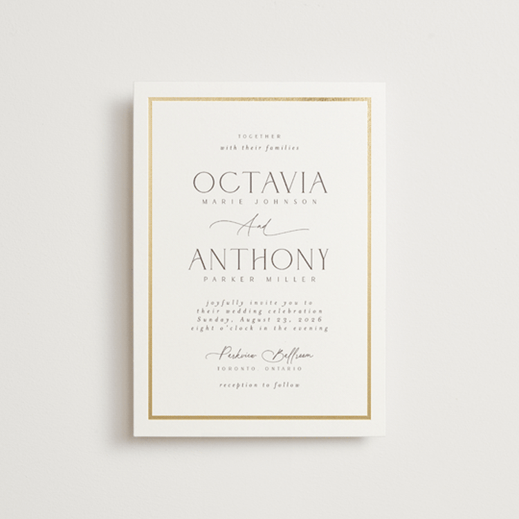 "Regal" - Wedding Invitations in Porcelain by Nicole Walsh - Front