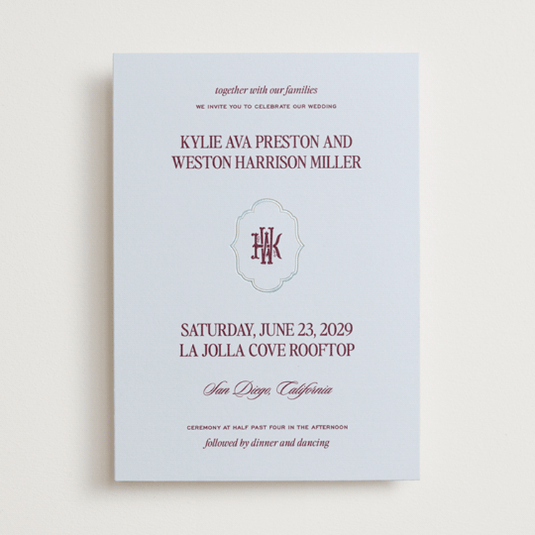 "modern vintage" - Wedding Invitations in Celestial by Jenna Holcomb - Front