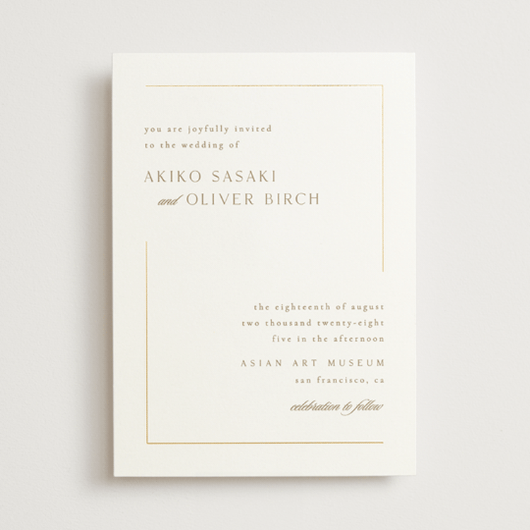 "The Gallery" - Wedding Invitations in Quartz by Kristie Kern - Front