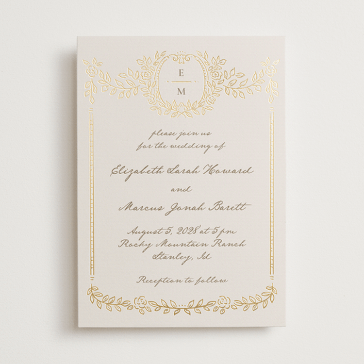 "Manuet" - Wedding Invitations in Vanilla by Petra Kern - Front