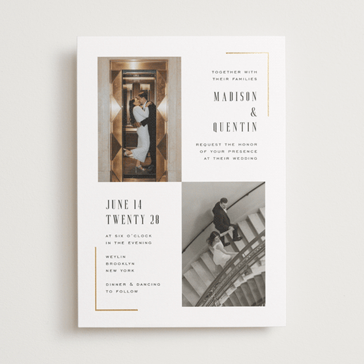 "Documentary" - Wedding Invitations in Lily by Heather Schertzer - Front