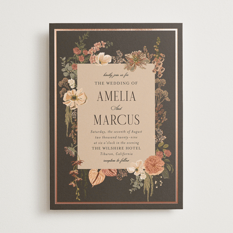 "Flouriishing" - Wedding Invitations in Autumn by Susan Moyal - Front
