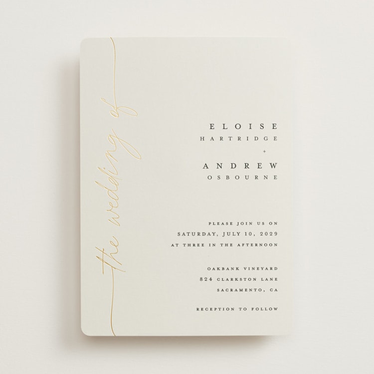"silk" - Wedding Invitations in Linen by Pippa Shaw - Front