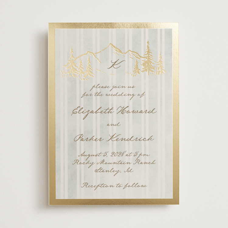 "Mountain Love" - Wedding Invitations in Dew by Petra Kern - Front