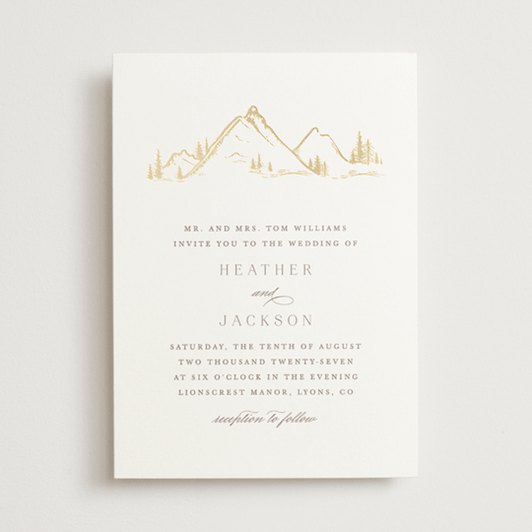 "Colorado" - Wedding Invitations in Earth by Mansi Verma - Front