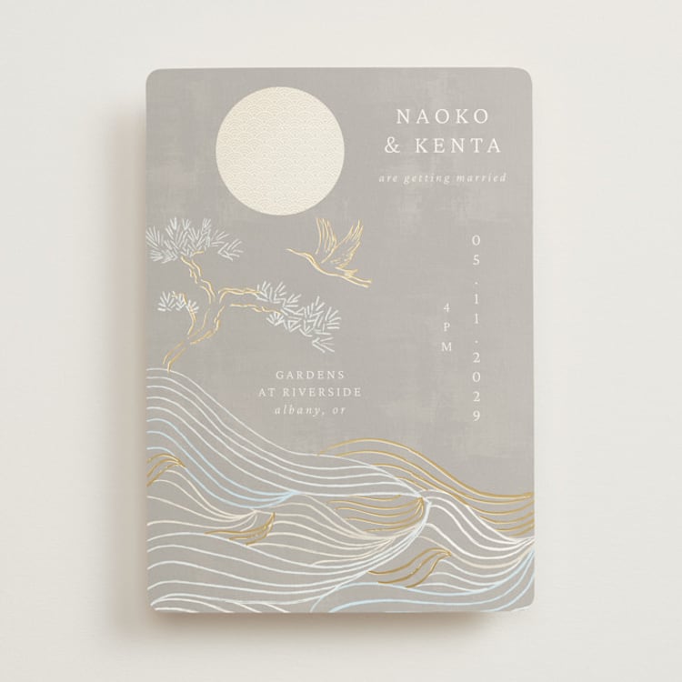 "Asahi" - Wedding Invitations in Ash by Jelena Vuletic - Front