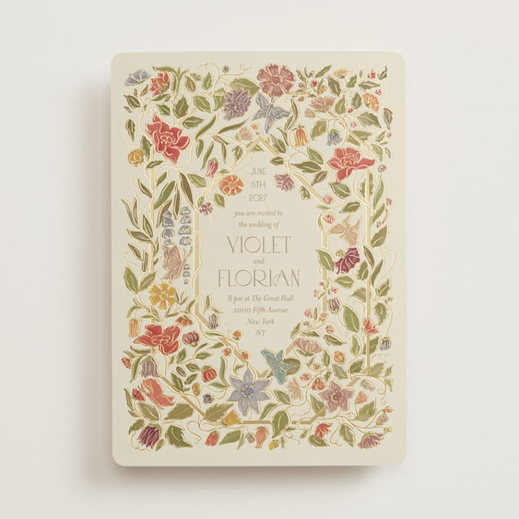 "Radiant Botany" - Wedding Invitations in Mint by Simona Camp - Front