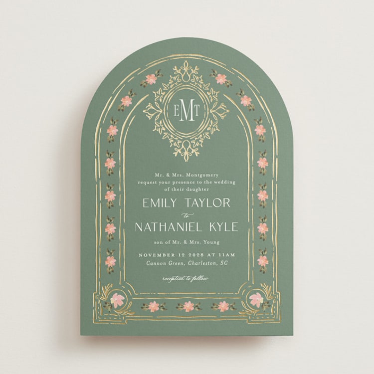 "Princess" - Wedding Invitations in Pine by Claudia Orengo - Front