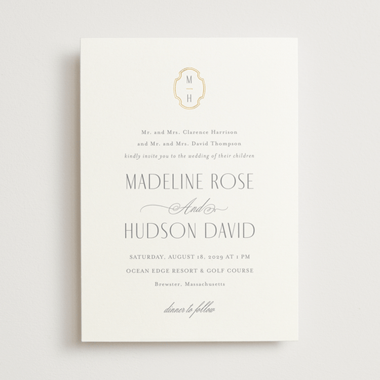 "Monatuk" - Wedding Invitations in Fog by Ashlee Townsend - Front