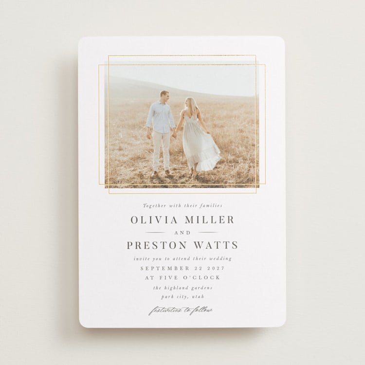 "Regent" - Wedding Invitations in Opal by Robert and Stella - Front