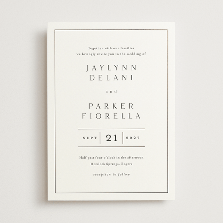 "Warm affection" - Wedding Invitations in Cotton by Stacey Meacham - Front