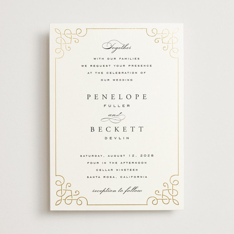 "Intertwined" - Wedding Invitations in Pearl by Janean Hinger - Front