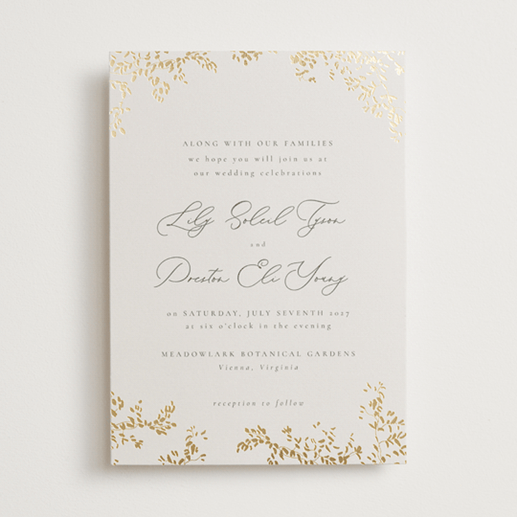 "forever and a day" - Wedding Invitations in Luxe Neutral by Design Lotus - Front