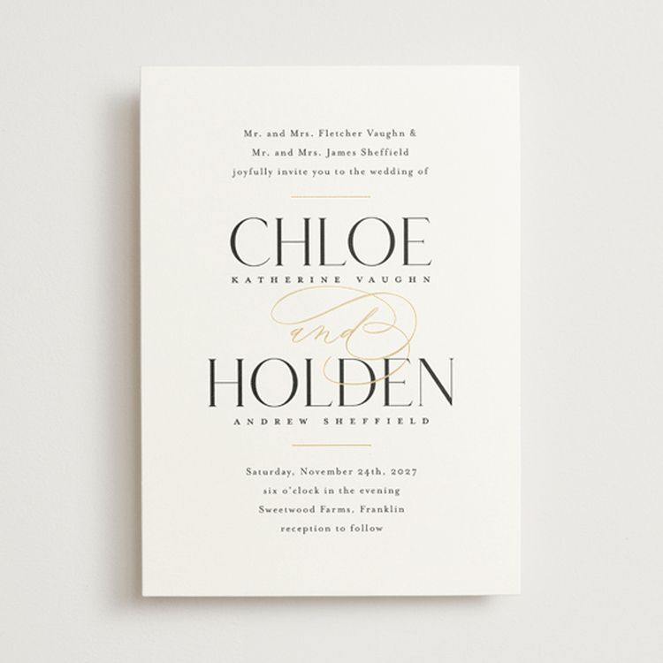 "Idyllic" - Wedding Invitations in Sugar by Jessica Williams - Front