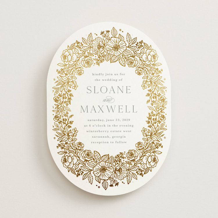 "Wild Roses" - Wedding Invitations in Powder Blue by Kristen Smith - Front