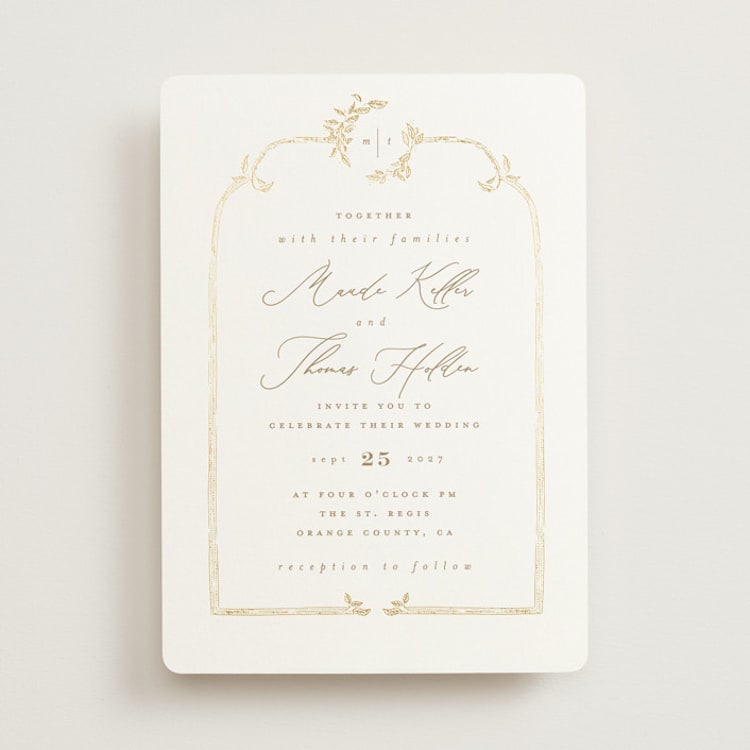 "Reflection" - Wedding Invitations in Porcelain by Leah Bisch - Front