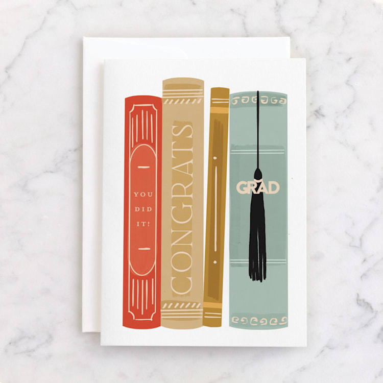 "bookshelf" - Single Greeting Cards in Book by Rebecca Durflinger - Front