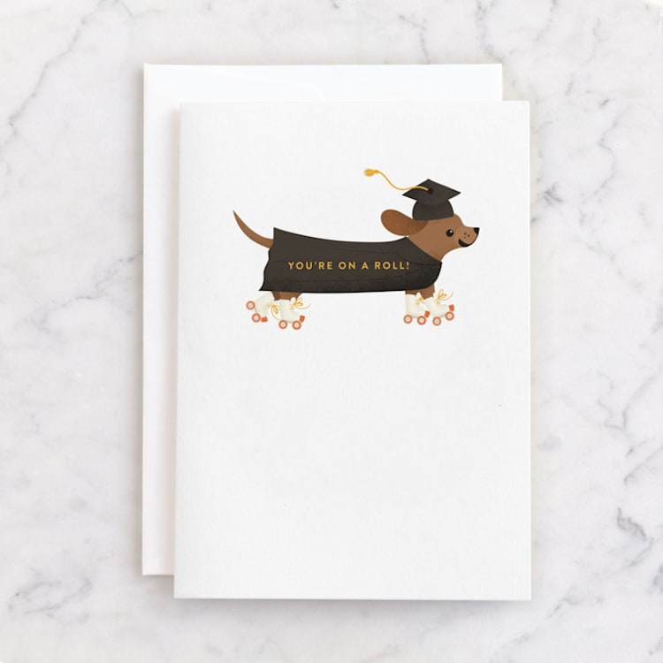 "On A Roll" - Single Greeting Cards in Bone by Itsy Belle Studio - Front