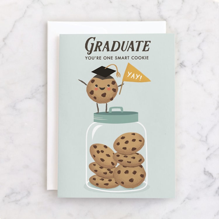 "One Smart Cookie" - Single Greeting Cards in Cookies by Karidy Walker - Front