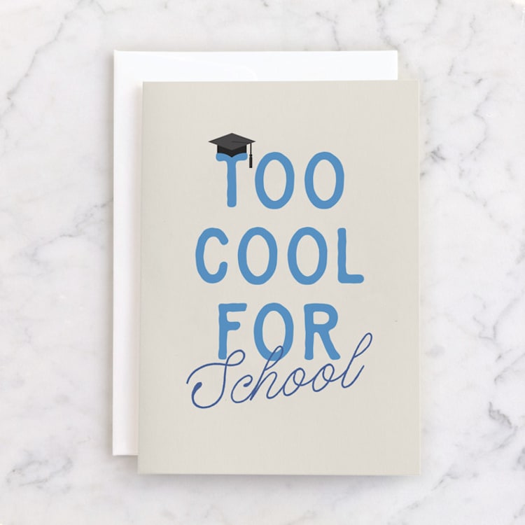 "Too cool" - Single Greeting Cards in Denim by Alexandra Cohn - Front