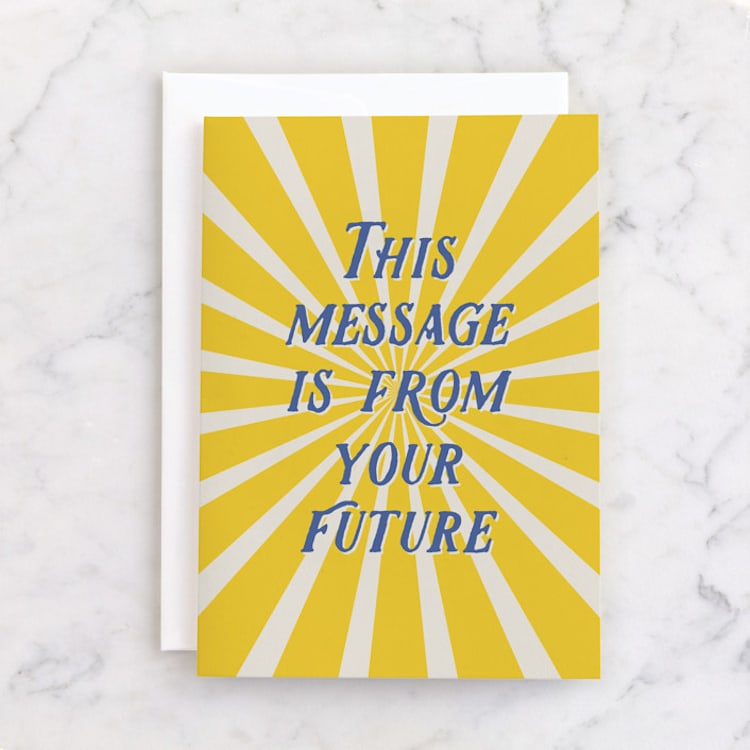 "Your Future" - Single Greeting Cards in Sunshine by Alexandra Cohn - Front